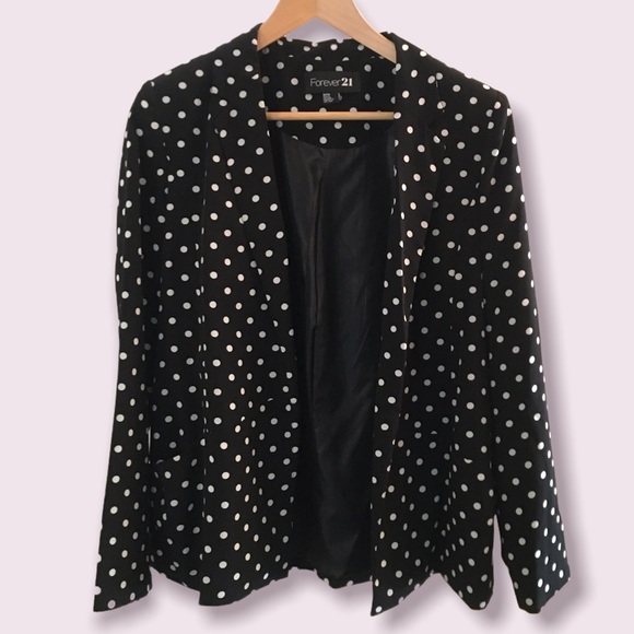 Polka dot blazer forever 21 sale